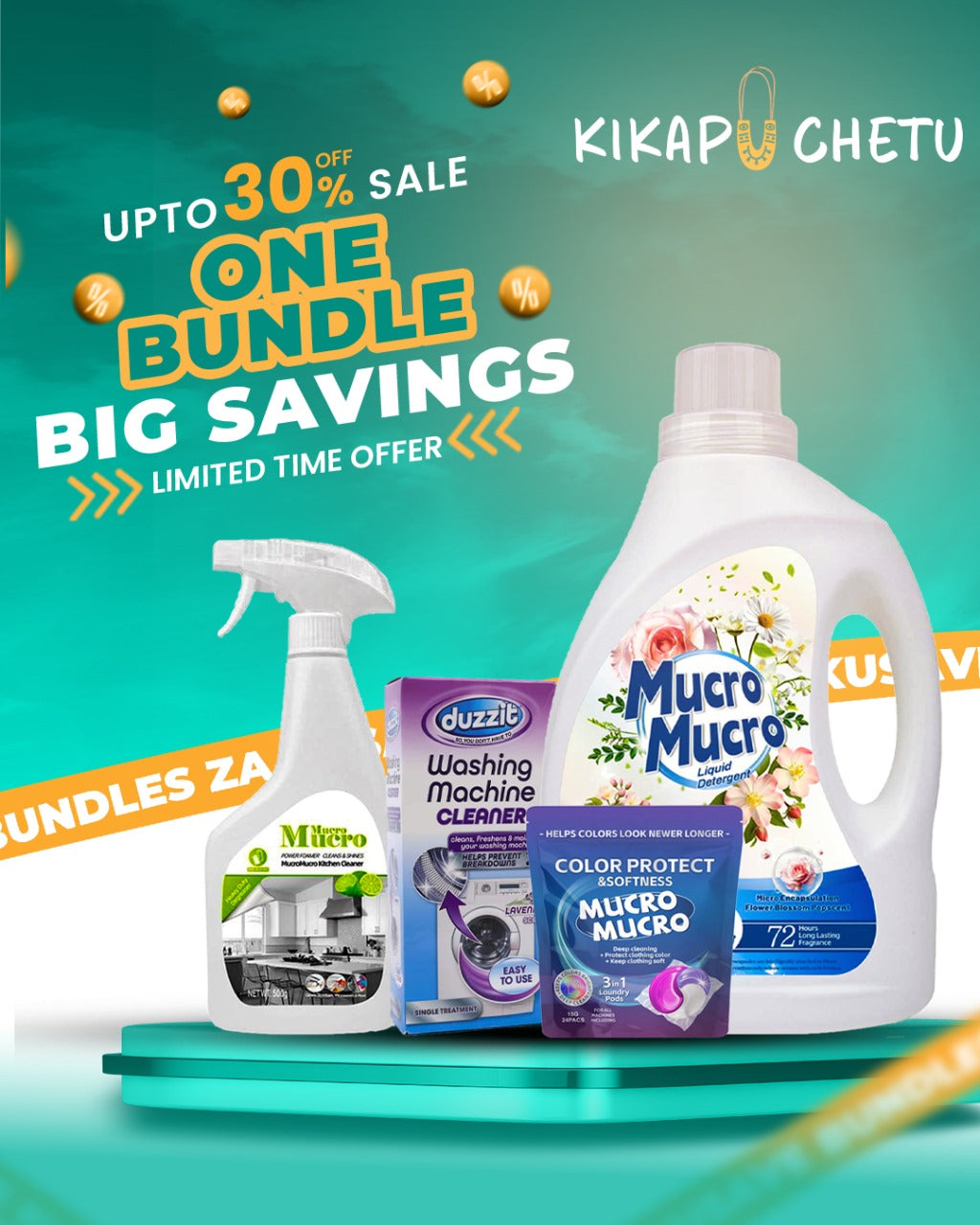 Kikapu Laundry & Cleaning Bundle