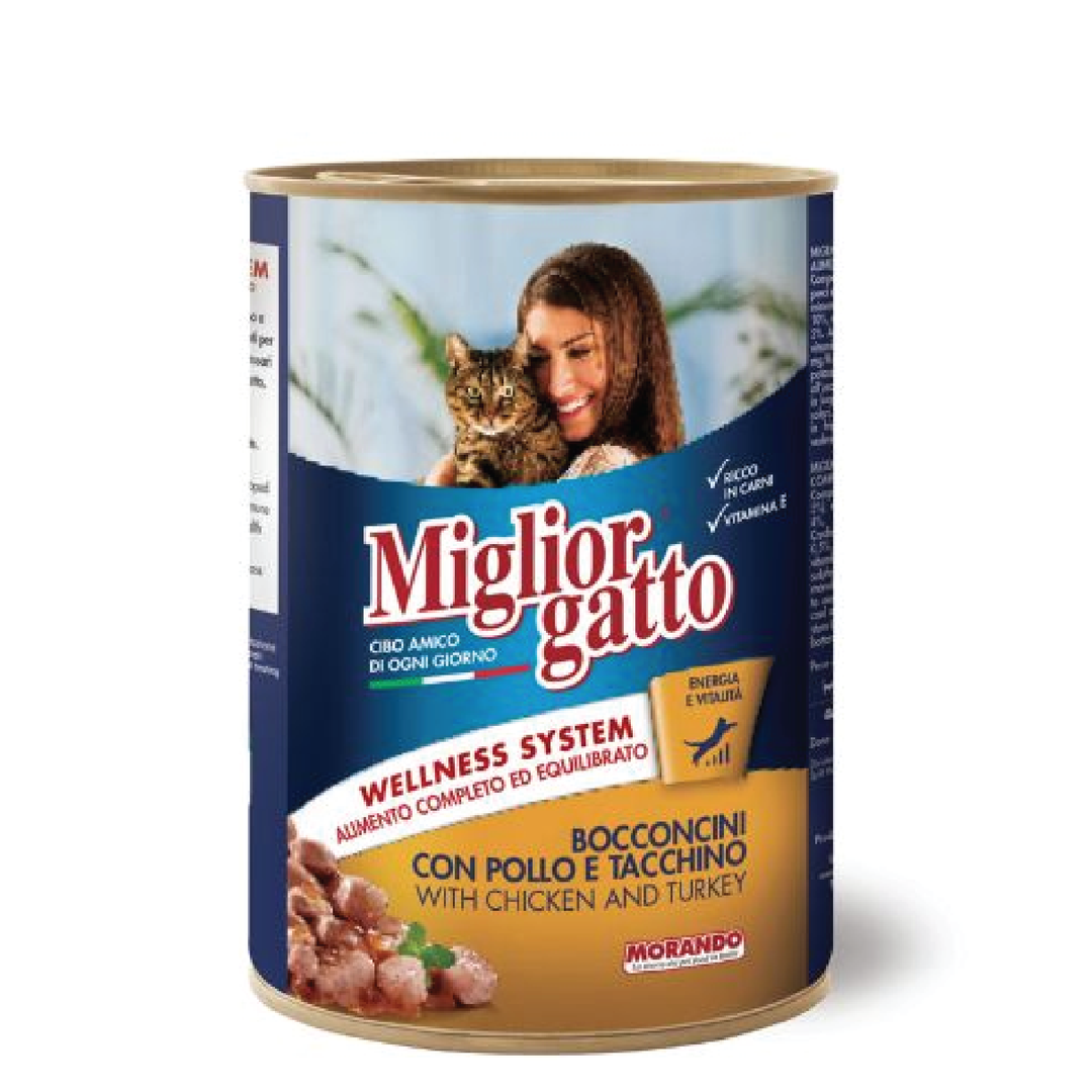 Miglior Cat Can Chunks Chicken/Turkey 405Gr