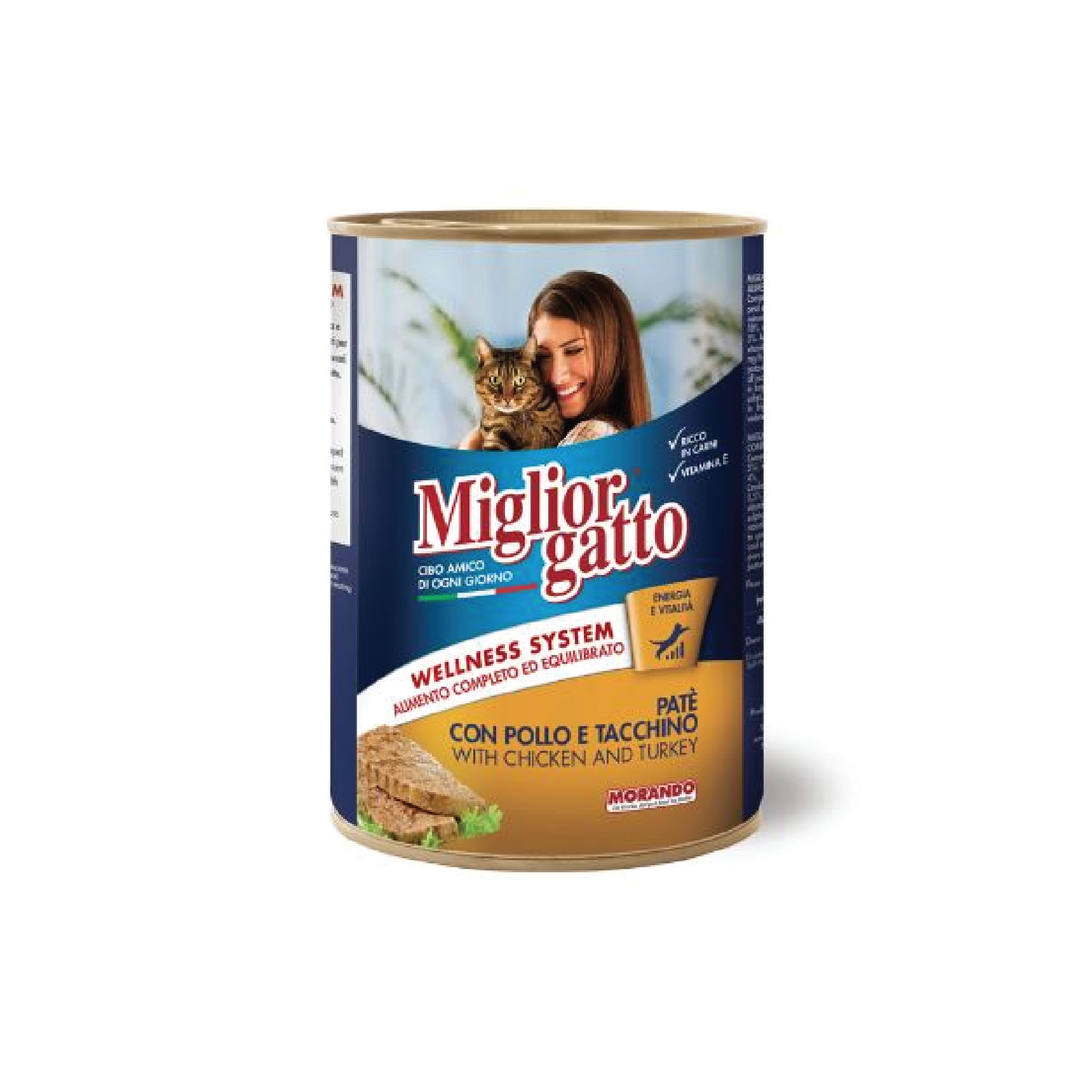 Miglior Cat Can Chunks Chicken/Turkey In Pate 400G