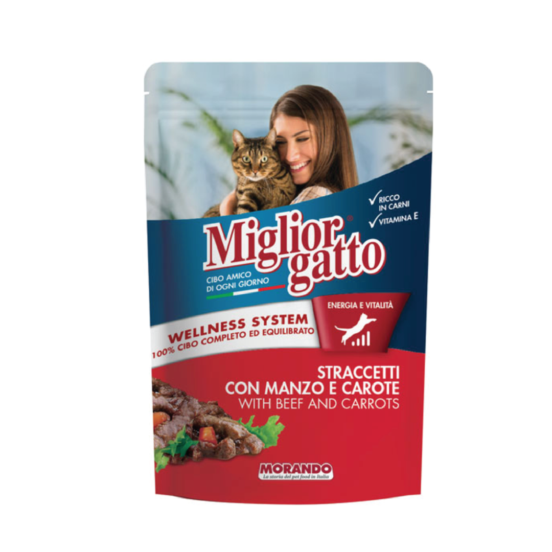 Miglior Cat Pouch Beef And Carrots 100Gr