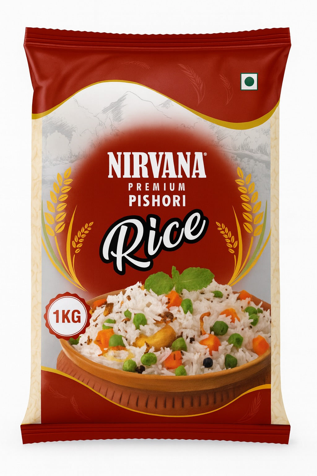 Nirvana Premium Pishori Rice 1Kg – KIKAPU CHETU