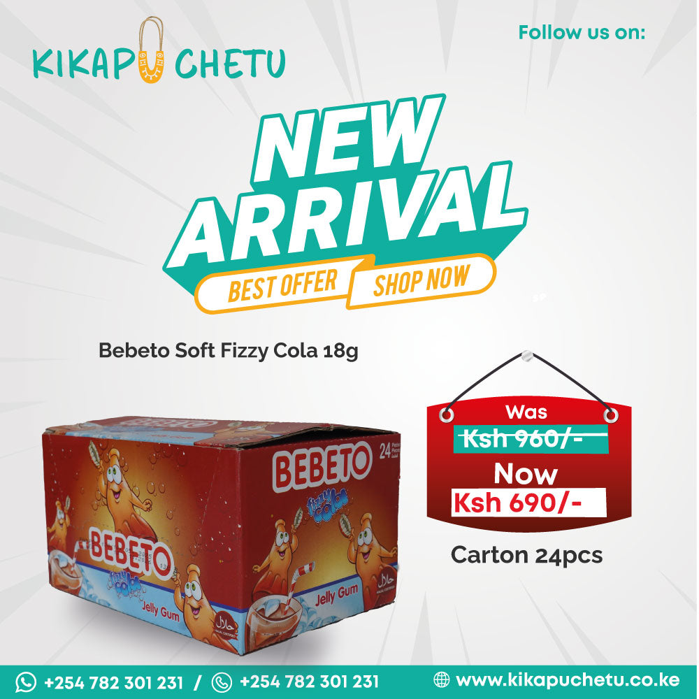 Bebeto Soft Candy Fizzy Cola 18G 24PC-Pack Wholesale Discount
