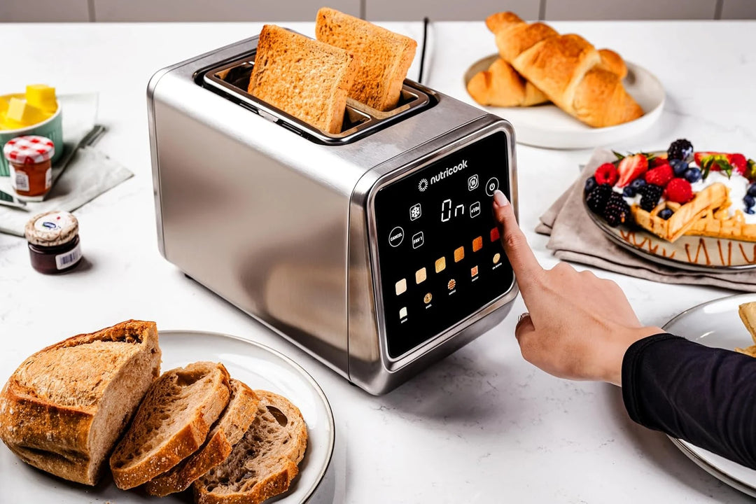 Nutricook 2-Slice Digital Toaster Nc-Ts201, Stainless Steel