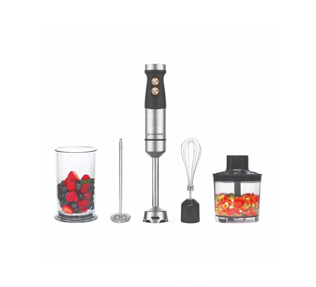 Nutricook H/Blender Nc-Hb100, + Chopper, Frother & Whisk 1200W Stainless Steel