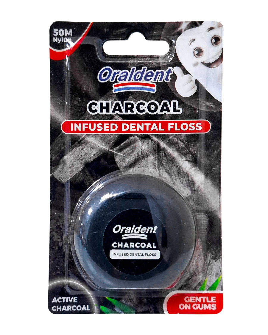 Oraldent Charcoal Infused Flossers 50M