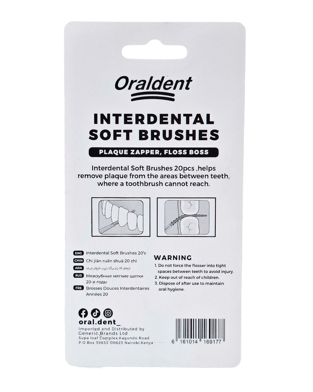 Oraldent Interdental Soft Brushes 20'S