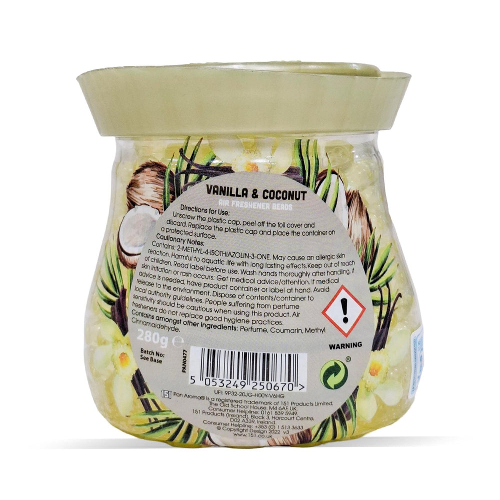 Pan Aroma Air Freshner Beads Vanilla & Coconut 280G