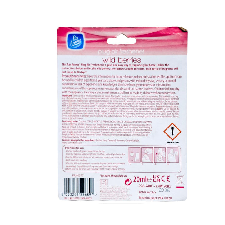 Pan Aroma Plug In Air Freshener  Wild Berries 200Ml