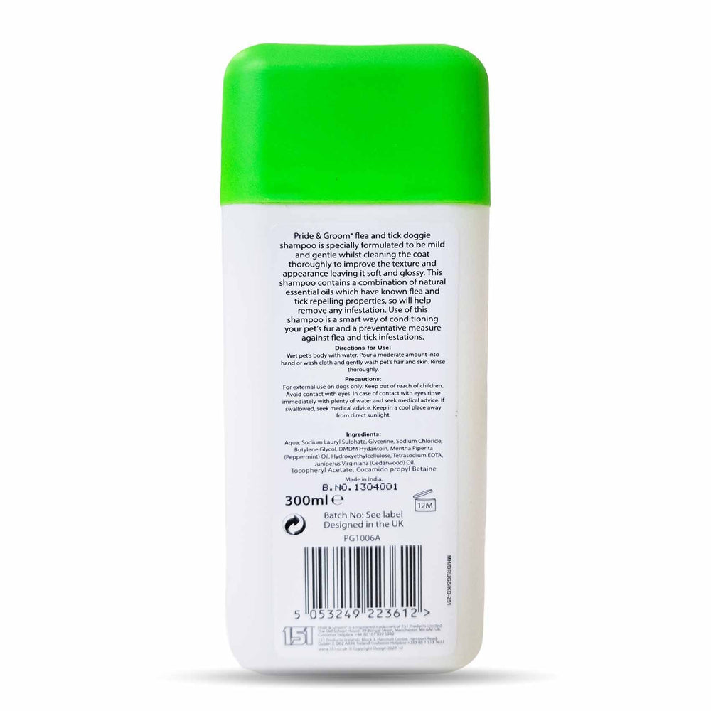 Pride & Groom Flea & Tick Doggie Shampoo 300Ml