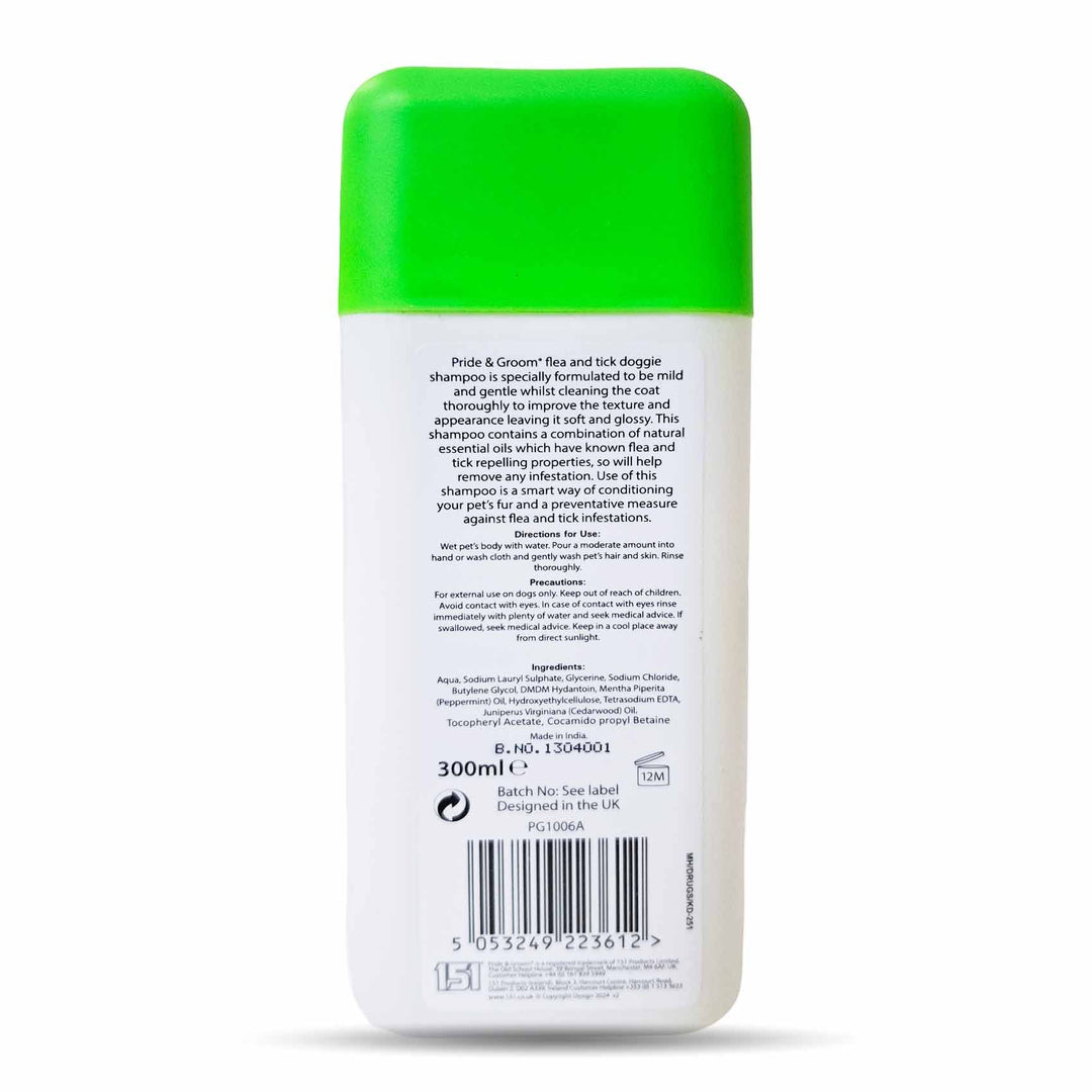 Pride & Groom Flea & Tick Doggie Shampoo 300Ml