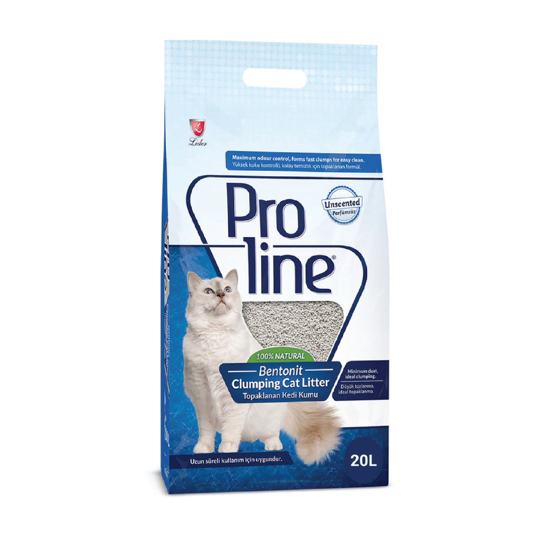 Proline Bentonite Clumping Cat Litter Odourless 20L