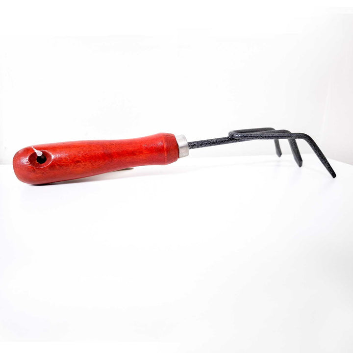 Pms Garden Hand Rake Wood Handle With Hang Tag