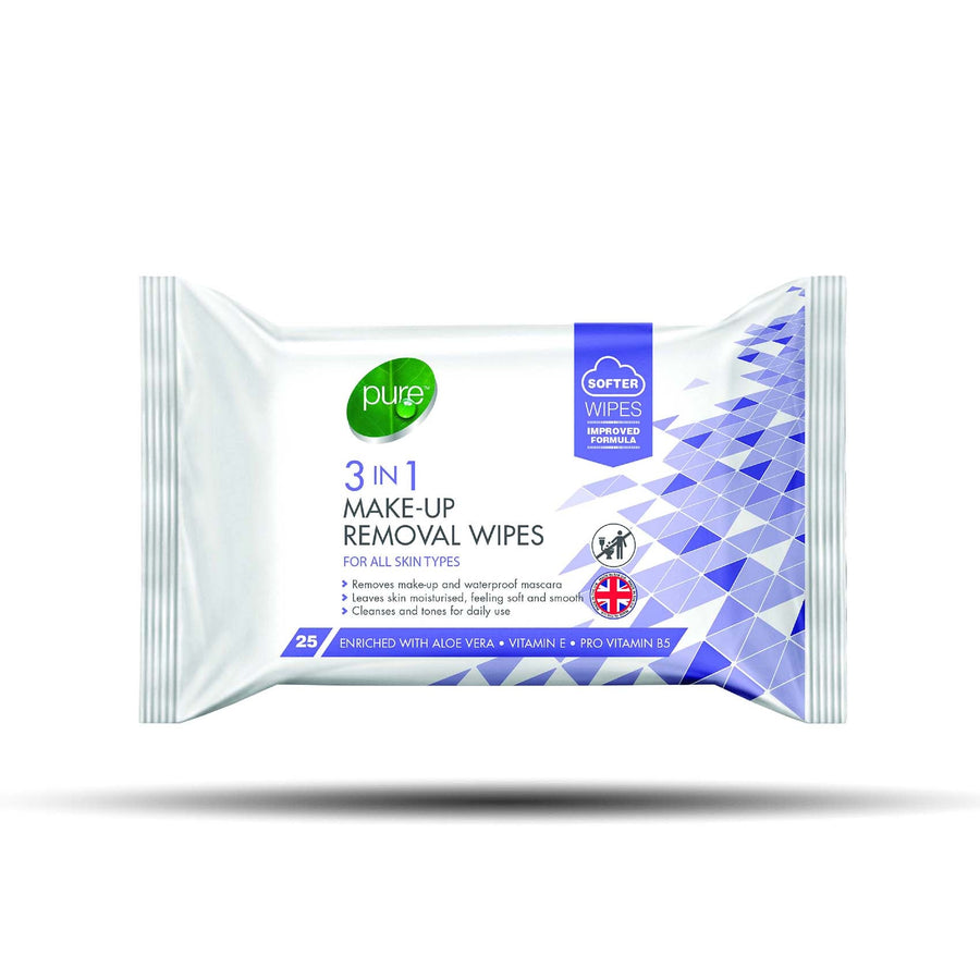 Pure 3 In 1 Make Up Removal Wipes