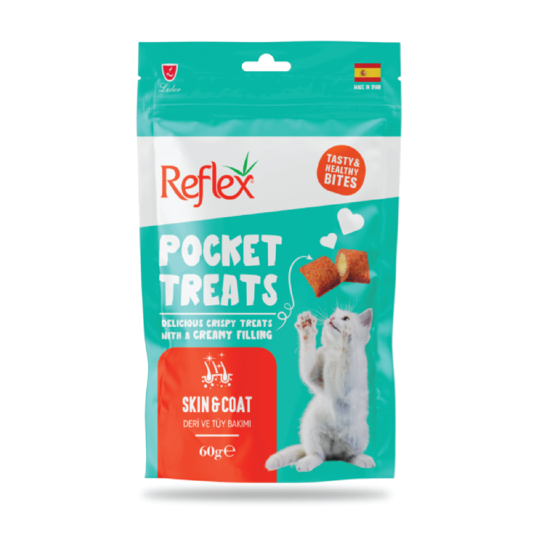 Reflex Cat Pocket Treat Skin & Coat 60Gr