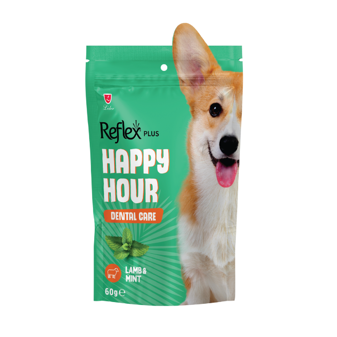 Reflex Happy Hour Dog Treat Dental Care – Lamb & Mint 60Gr