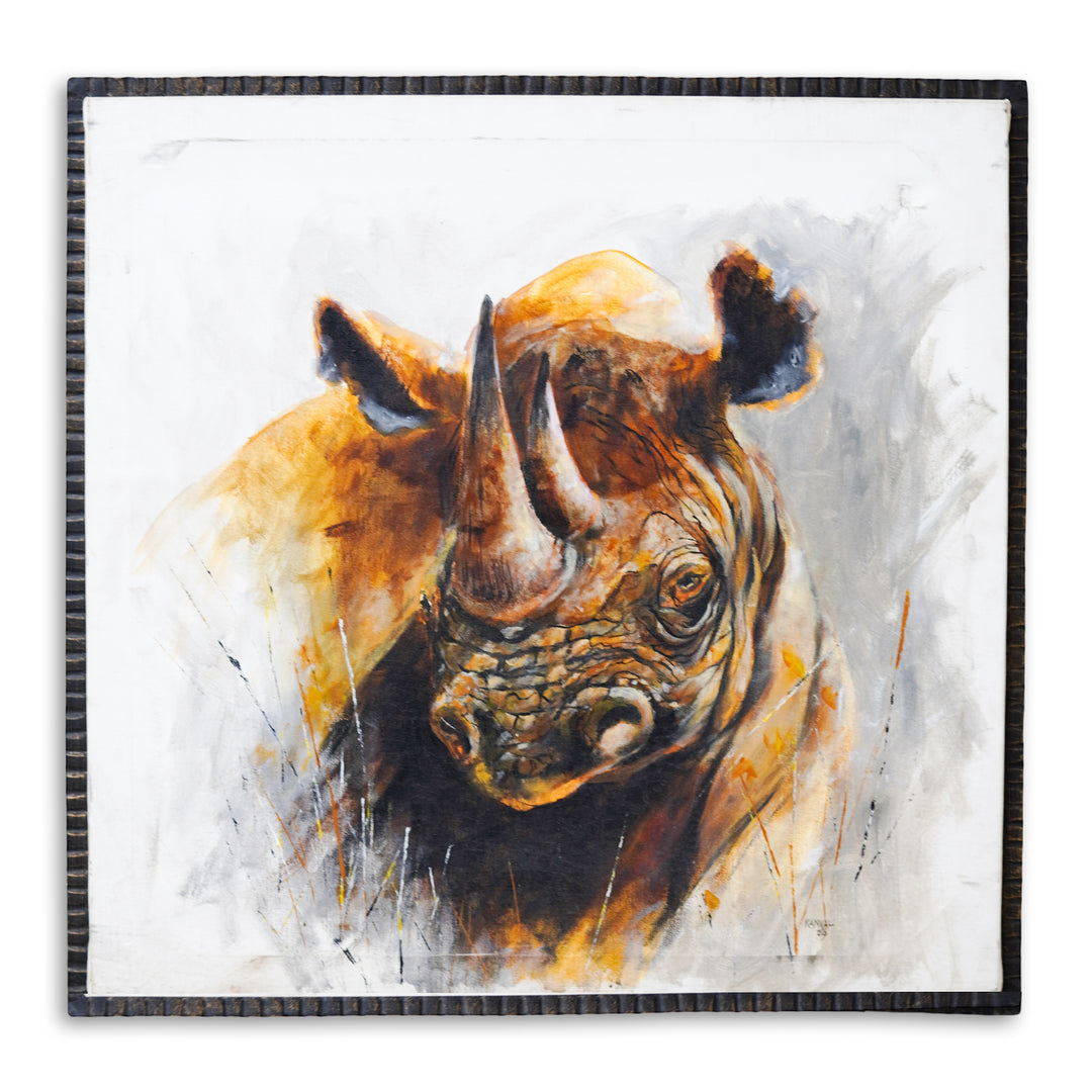 African Rhino Wall Art Painting