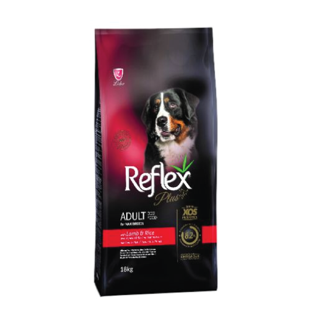 Reflex Plus Maxi Breed Adult Dog Food Lamb And Rice 18Kg