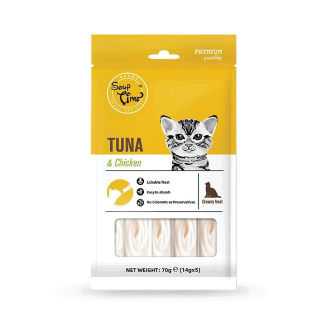 Soup Time Cat Creamy Treats Tuna & Chicken70G