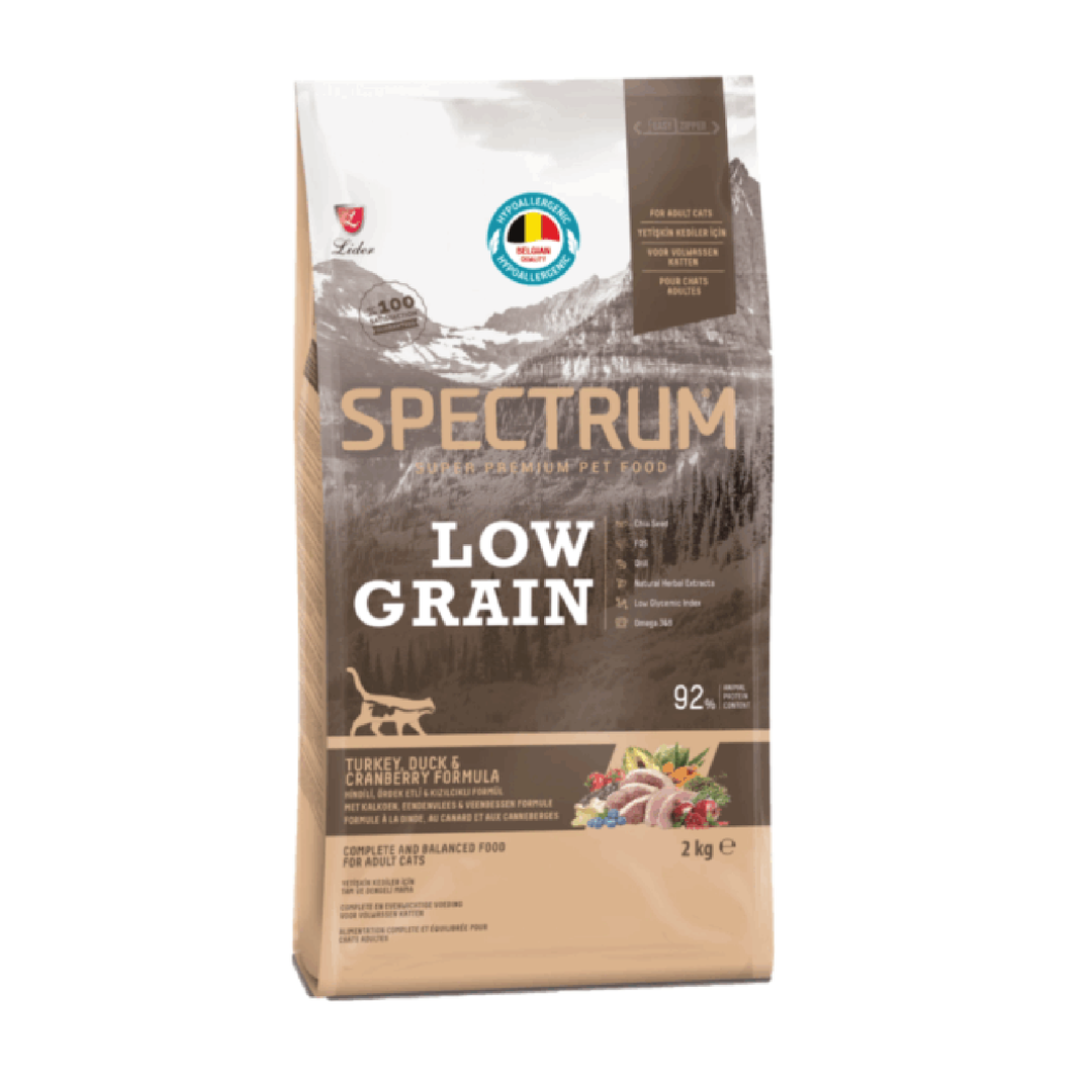 Spectrum Low Grain Adult Cat Food Duck & Turkey & Cranberry 2Kg