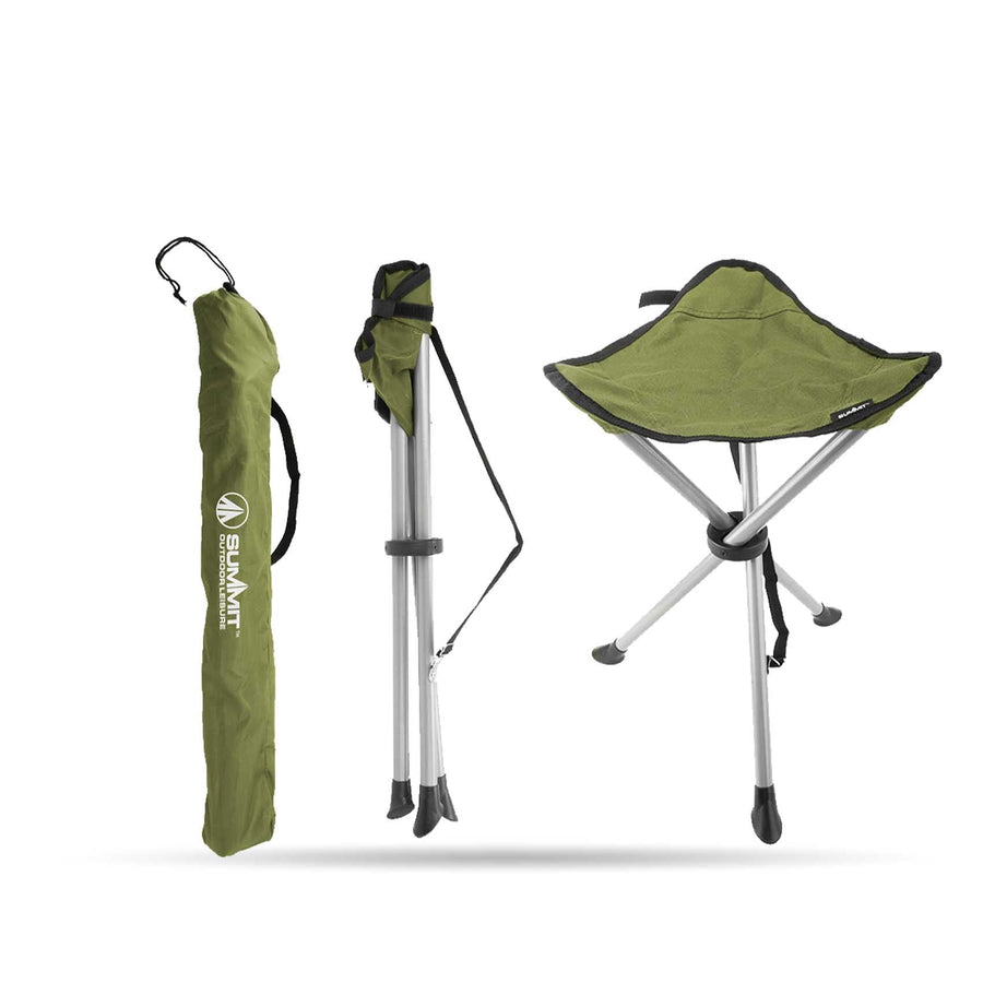 Summit Folding Tripod Stool Forest Green