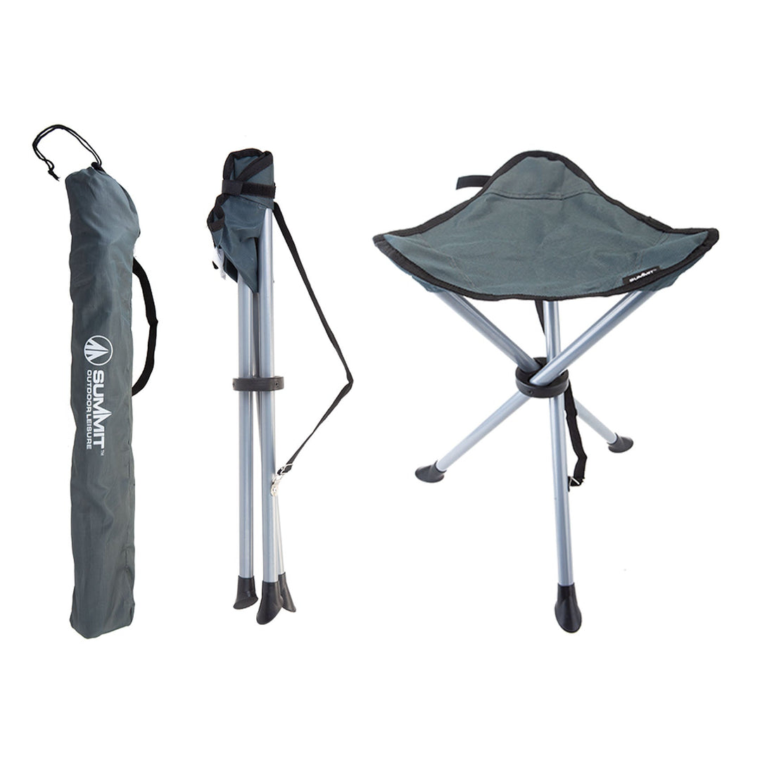 Summit Folding Tripod Stool S/Grey