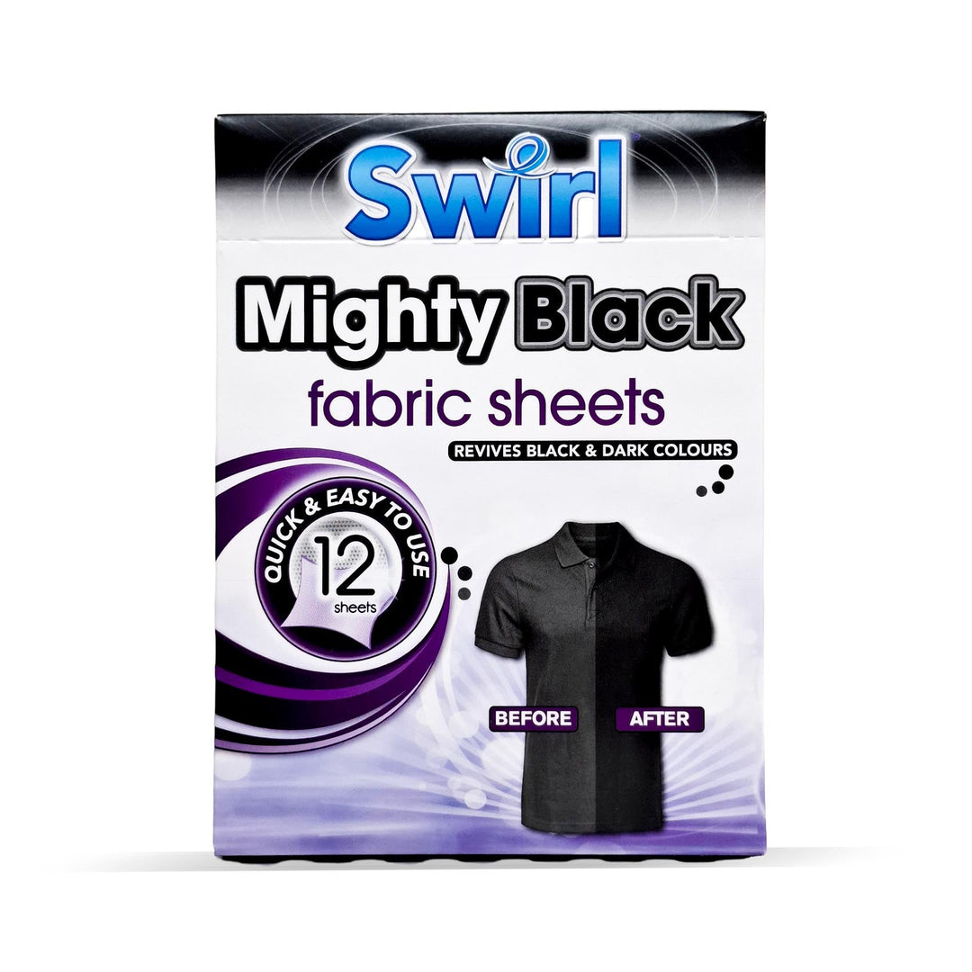 Swirl Mighty Black Fabric Sheet 12Pk