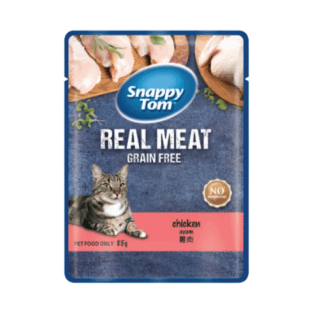 Snappy Tom Cat With Chicken 85G