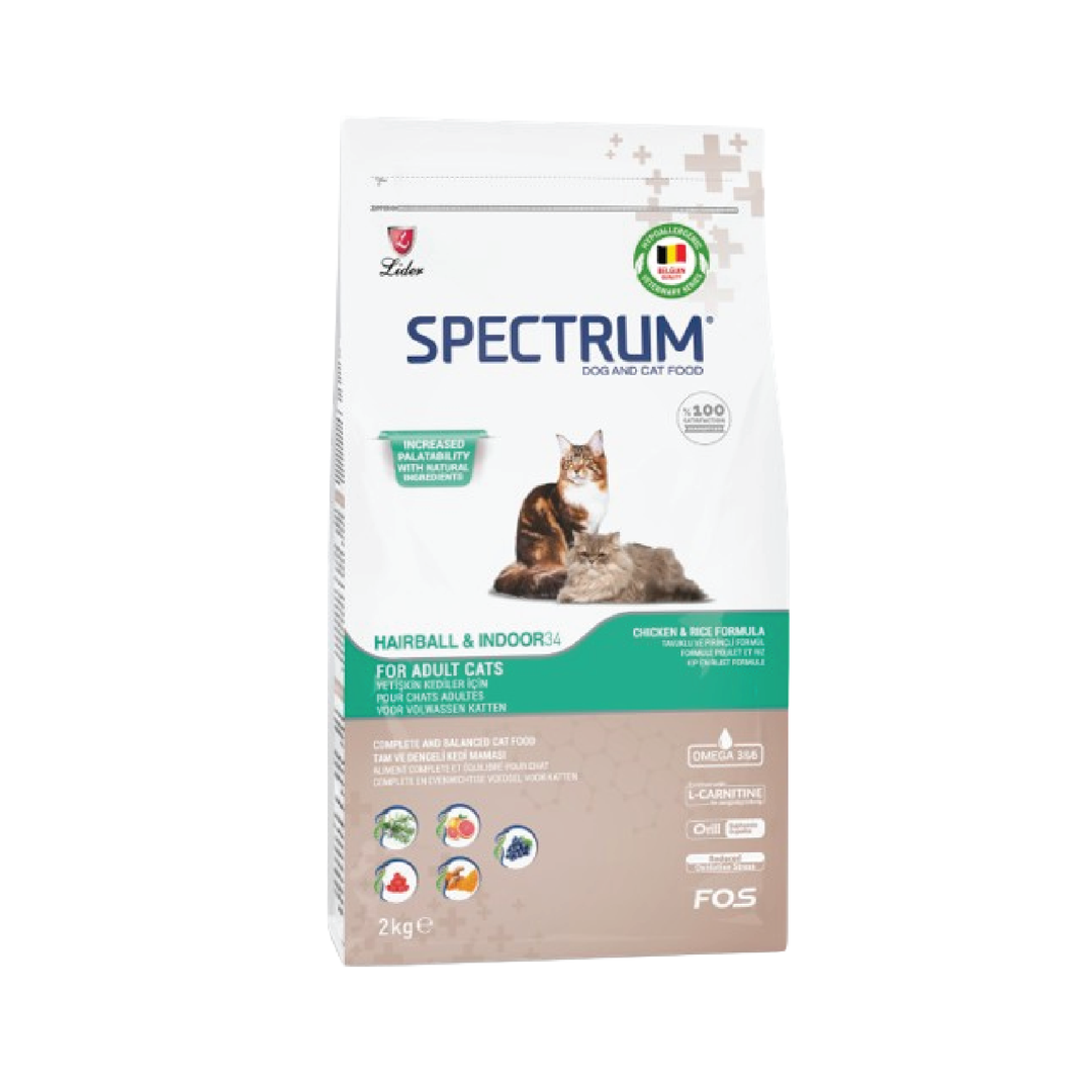 Spectrum Cat Food Hairball34 2Kg