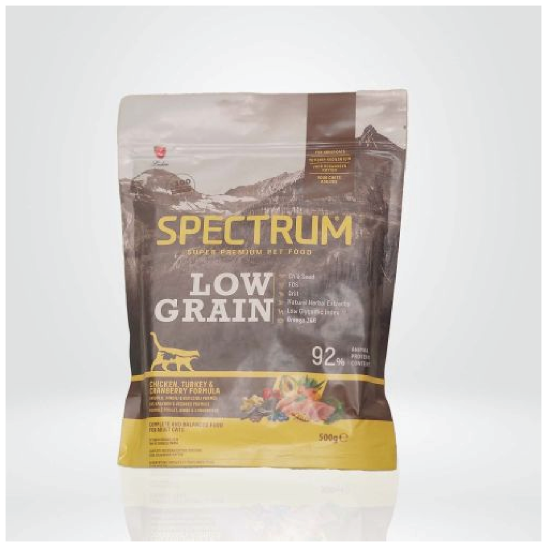 Spectrum Low Grain Adult Cat Food Chicken Turkey & Cranberry 500G