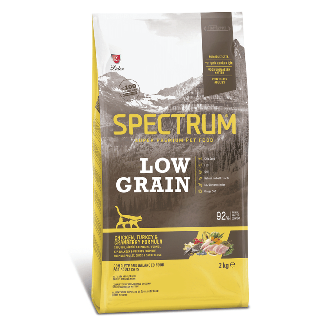 Spectrum Low Grain Adult Cat Food Chicken & Turkey & Cranberry 2Kg