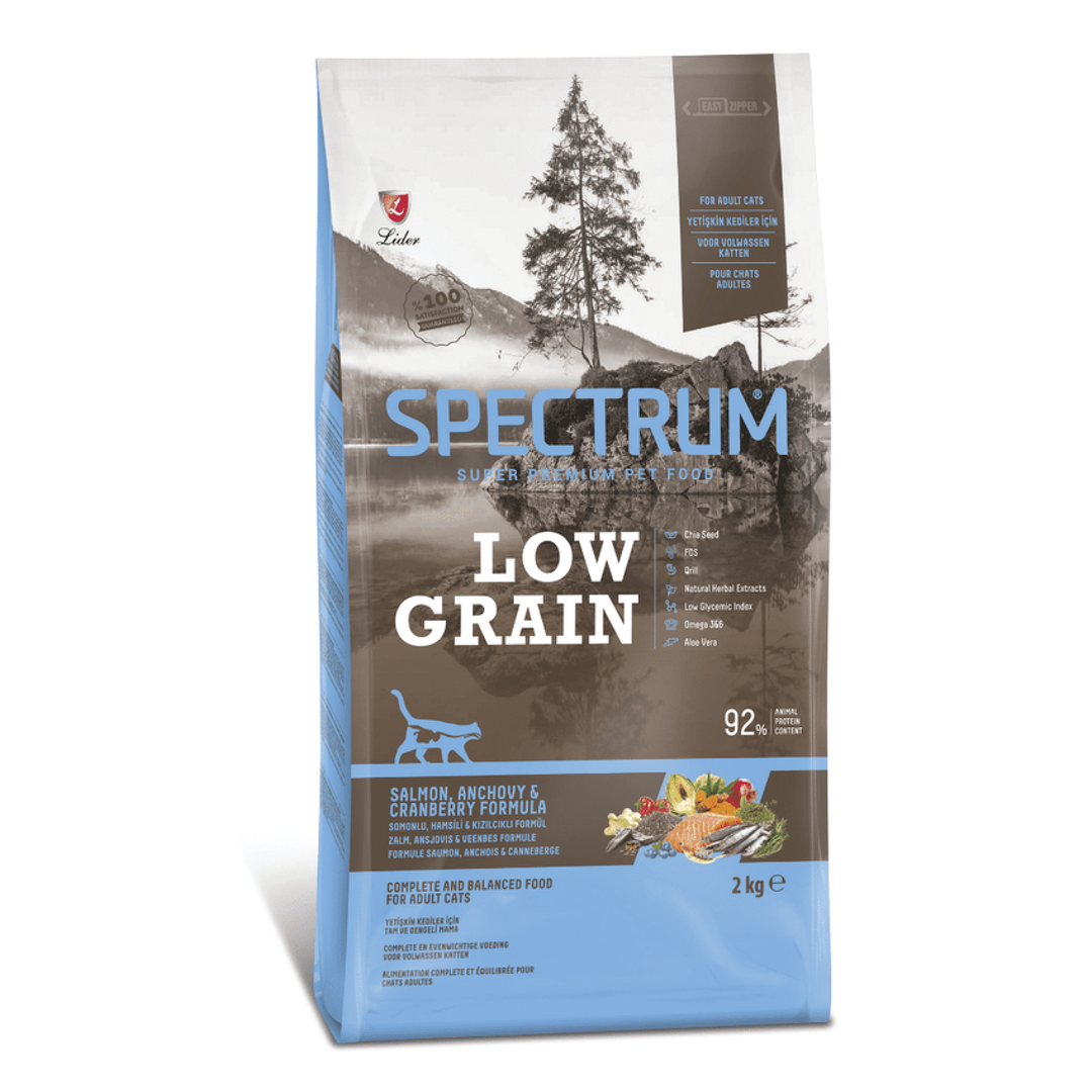 Spectrum Low Grain Adult Cat Food Salmon & Anchovy & Cranberry 2Kg