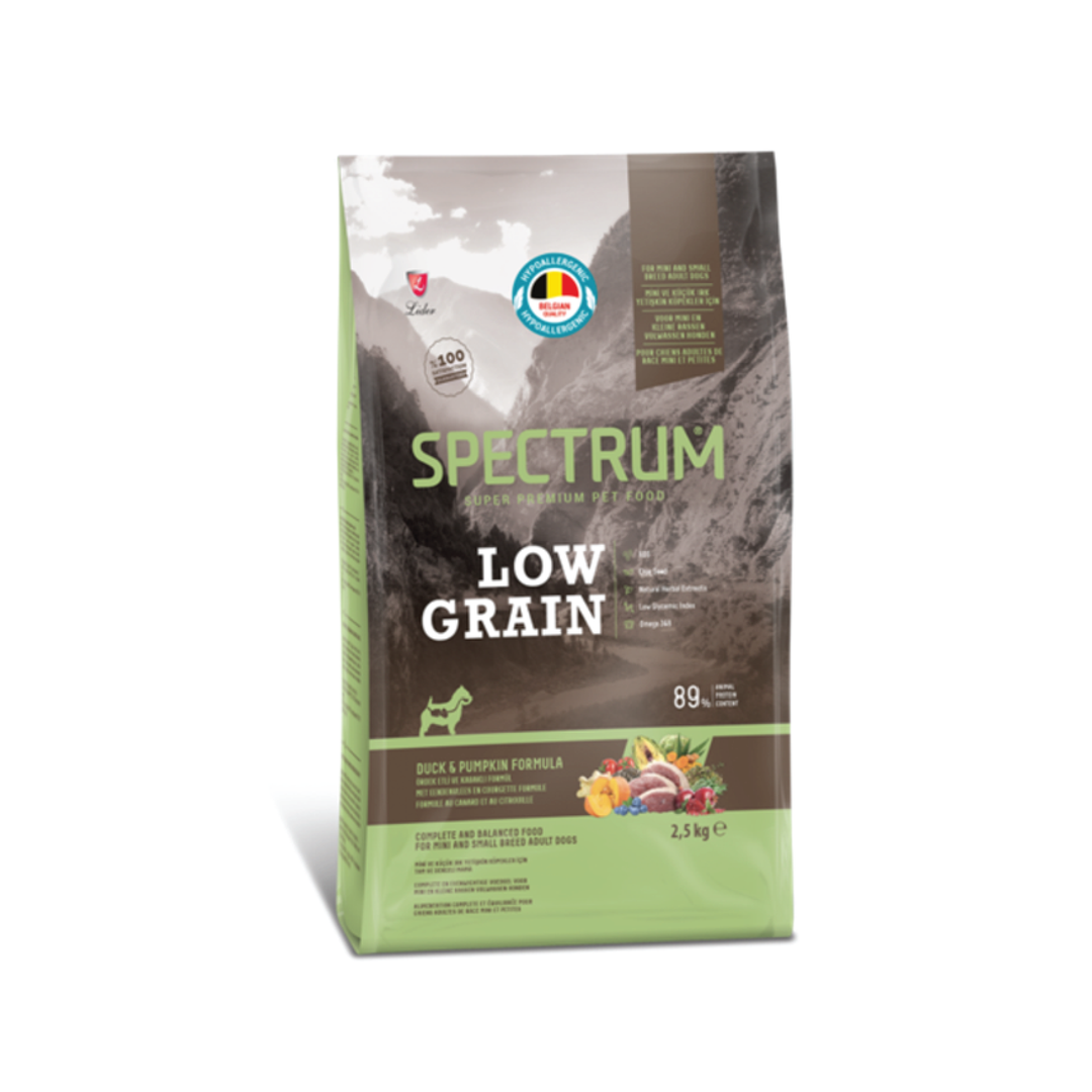 Spectrum Low Grain Duck, Pumpkin & Blueberry For Mini And Small Breed Adult Dogs 2.5Kg
