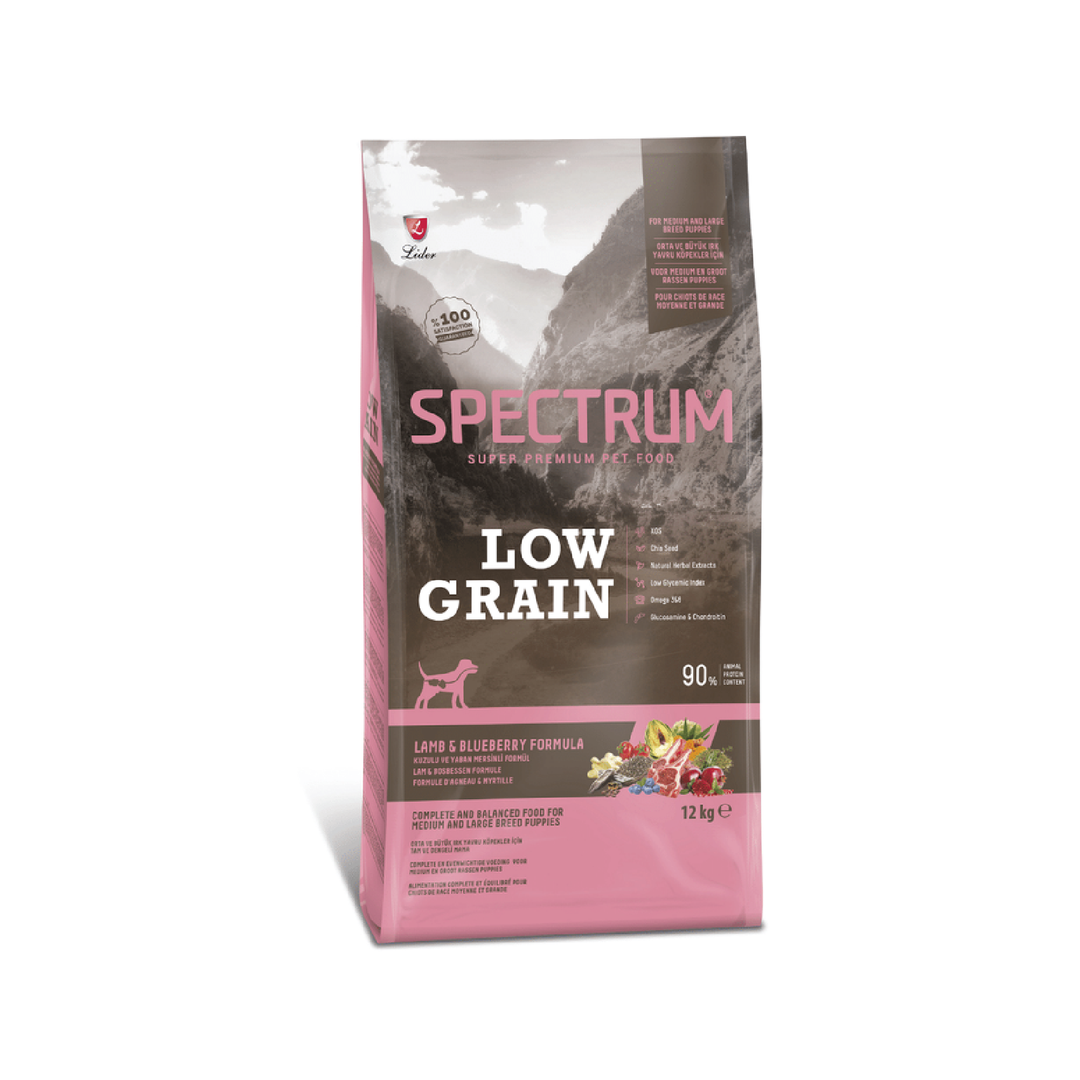 Spectrum Low Grain Lamb & Blueberry For Medium And Large Breed Adult Dogs 12Kg