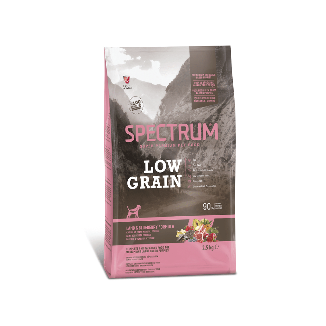 Spectrum Low Grain Lamb & Blueberry For Medium And Large Breed Adult Dogs 2.5Kg