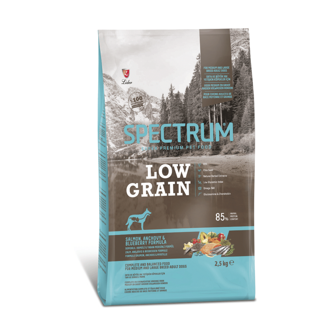 Spectrum Low Grain Salmon & Anchovy For Medium And Large Breed Adult Dogs 2.5Kg