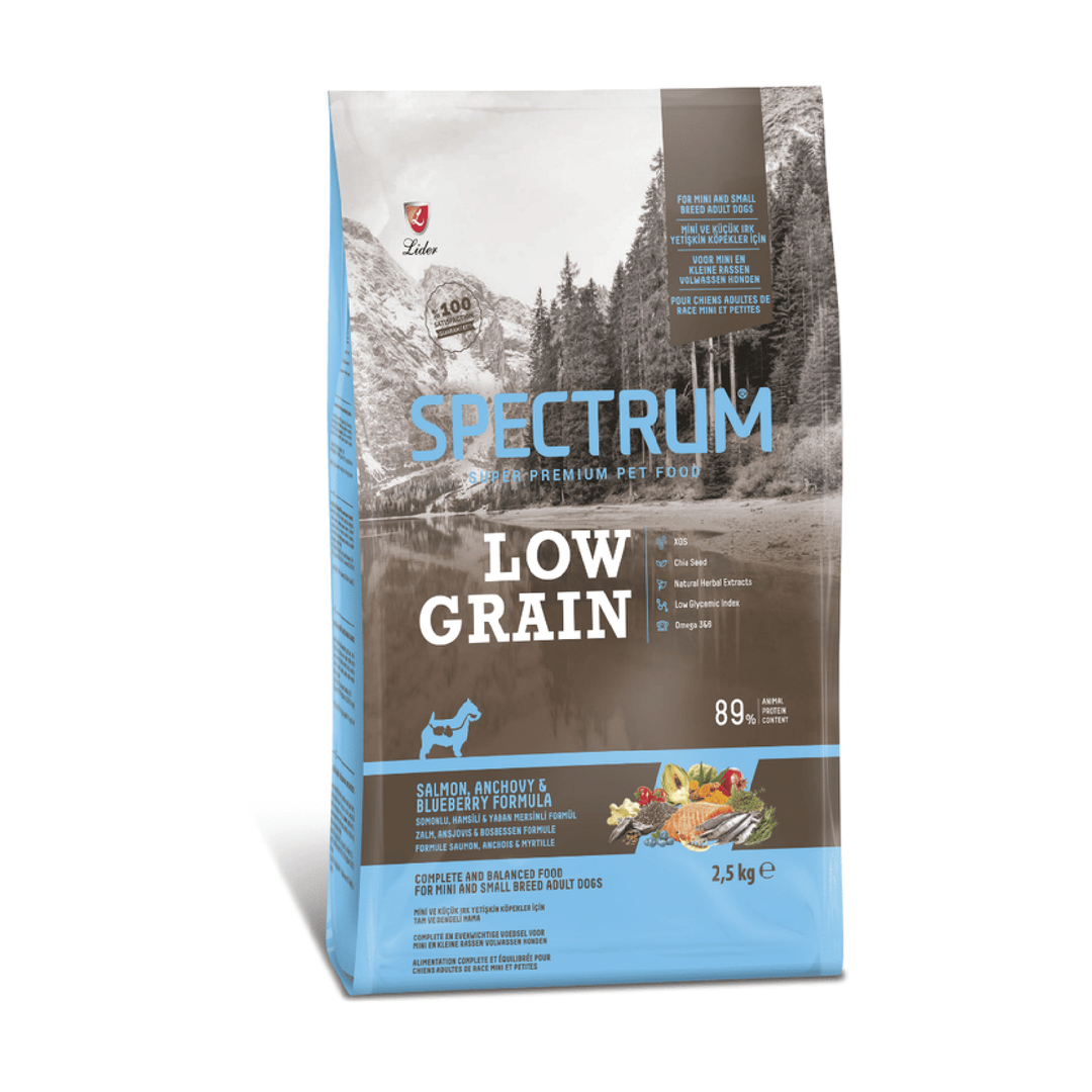 Spectrum Low Grain Salmon & Anchovy For Mini And Small Breed Adult Dogs  2.5 Kg