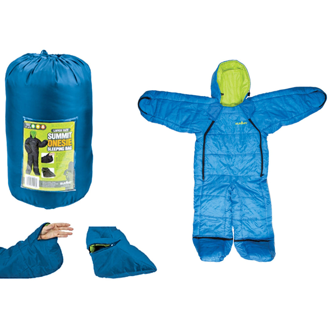 Summit Onesie Kids Sleeping Bag Blue