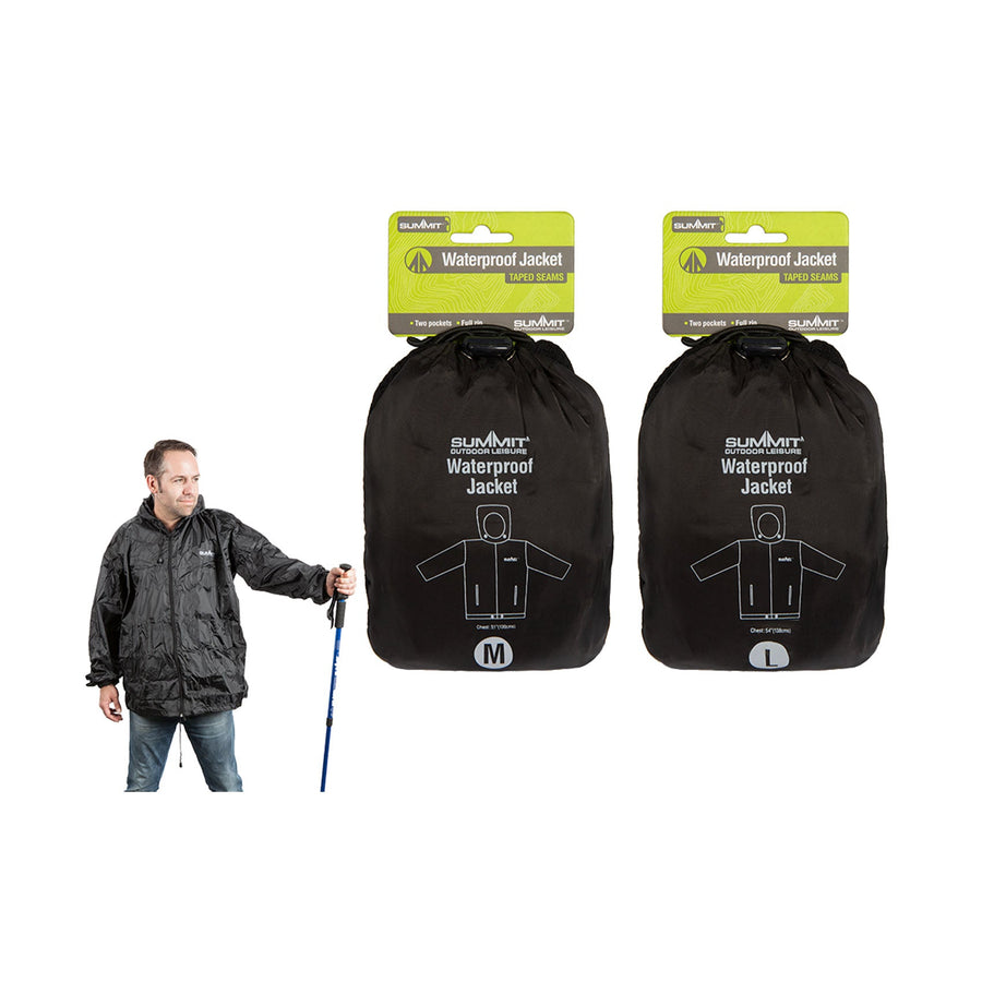 Summit Waterproof Jacket In Pouch 2Asst Sizes