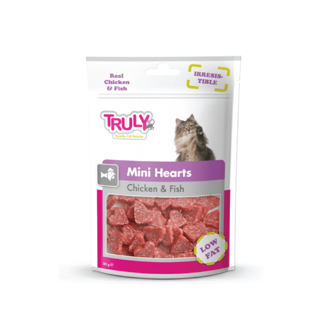 Truly Mini Hearts Chicken & Fish For Cat 50G