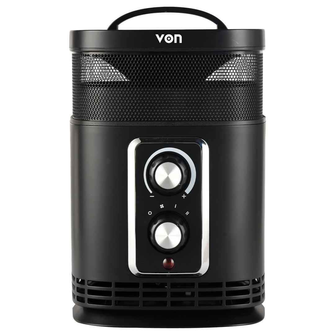 Von 1500W Fan Heater Vhf152Mlk, Black