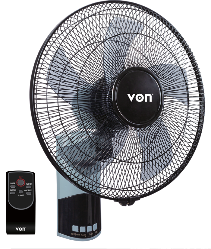 Von 16" Wall Fan Vfw-6605-Djk 50W Black