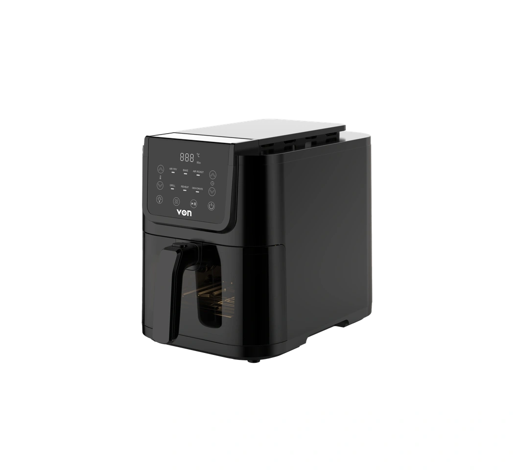 Von Air Fryer Vaf050Dstk, 5L Slim, Digital, Black