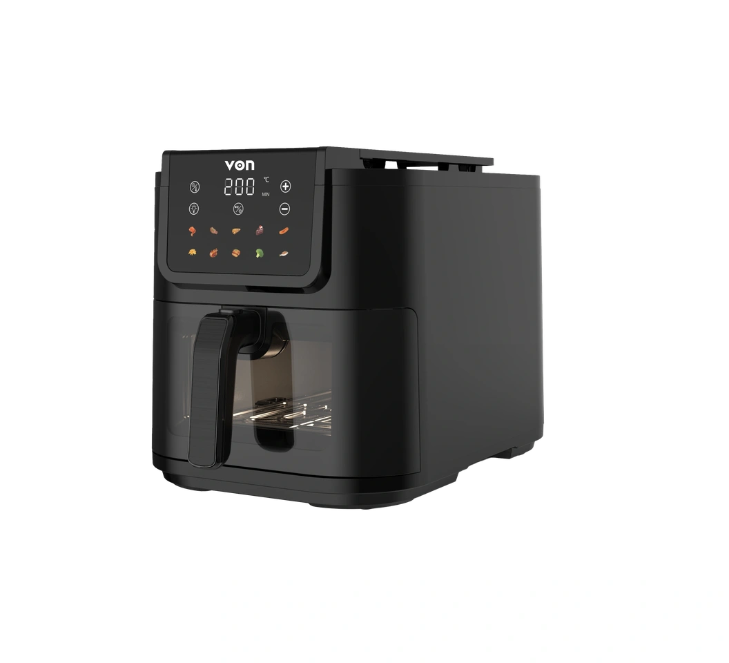 Von Air Fryer Vaf080Dstk, 8L Slim, Digital, Black