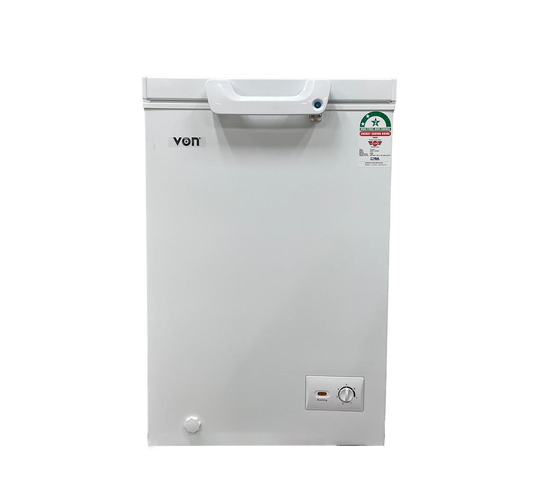 Von Chest Freezer Vafc10Dhw 98L Wht/Grey