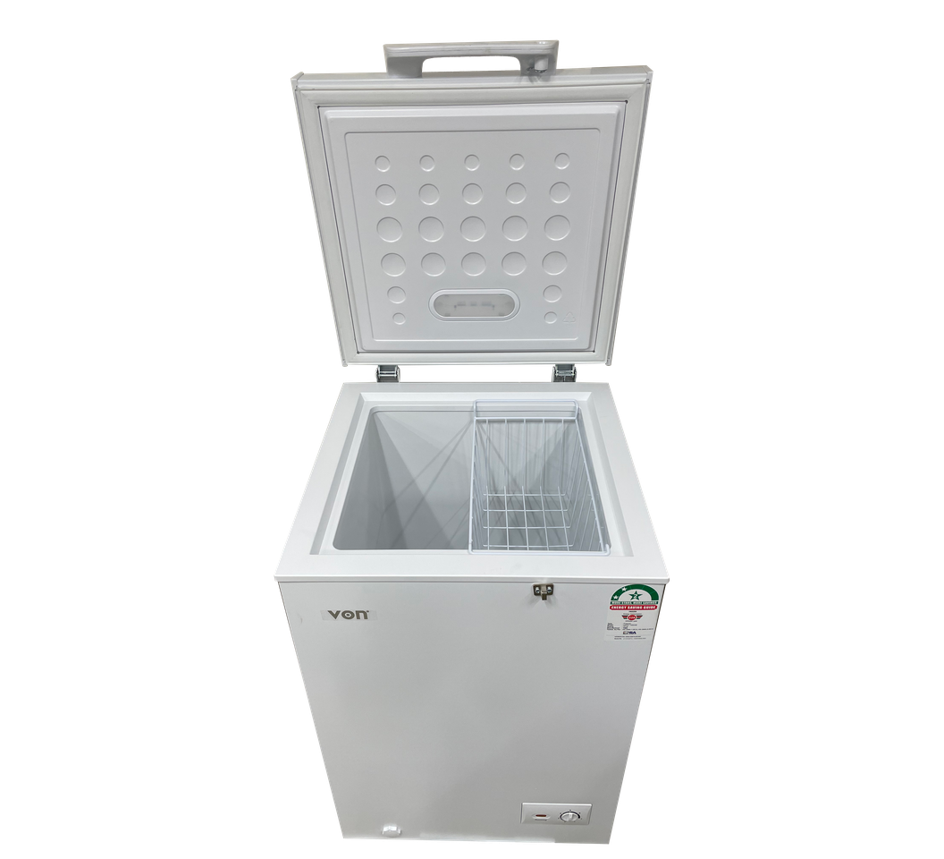 Von Chest Freezer Vafc10Dhw 98L Wht/Grey
