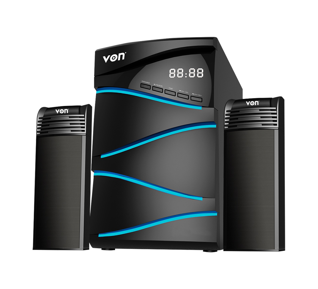 Von Subwoofer Ves1002Fs 100W Rms 2.1Channel,Bluetooth,Usb