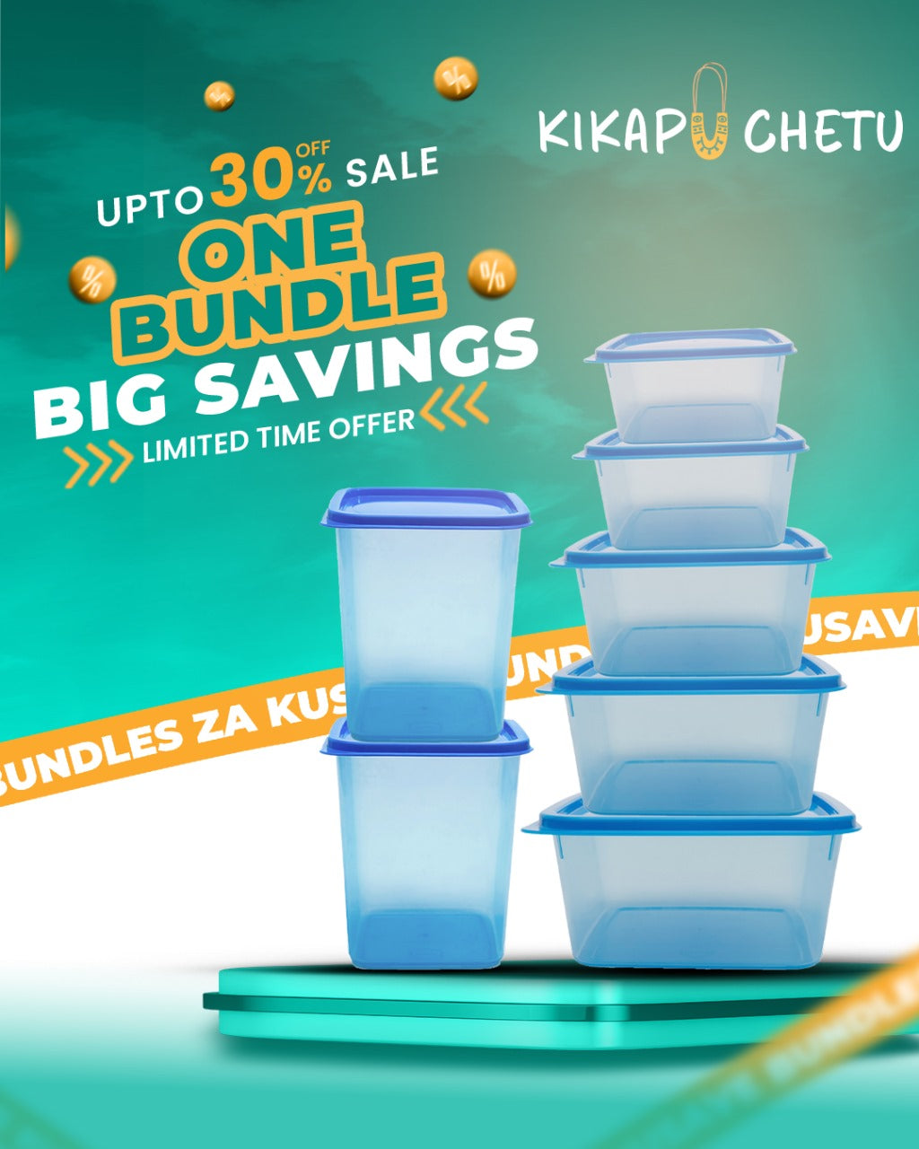 AAH Square Storage Containers-Set of 7